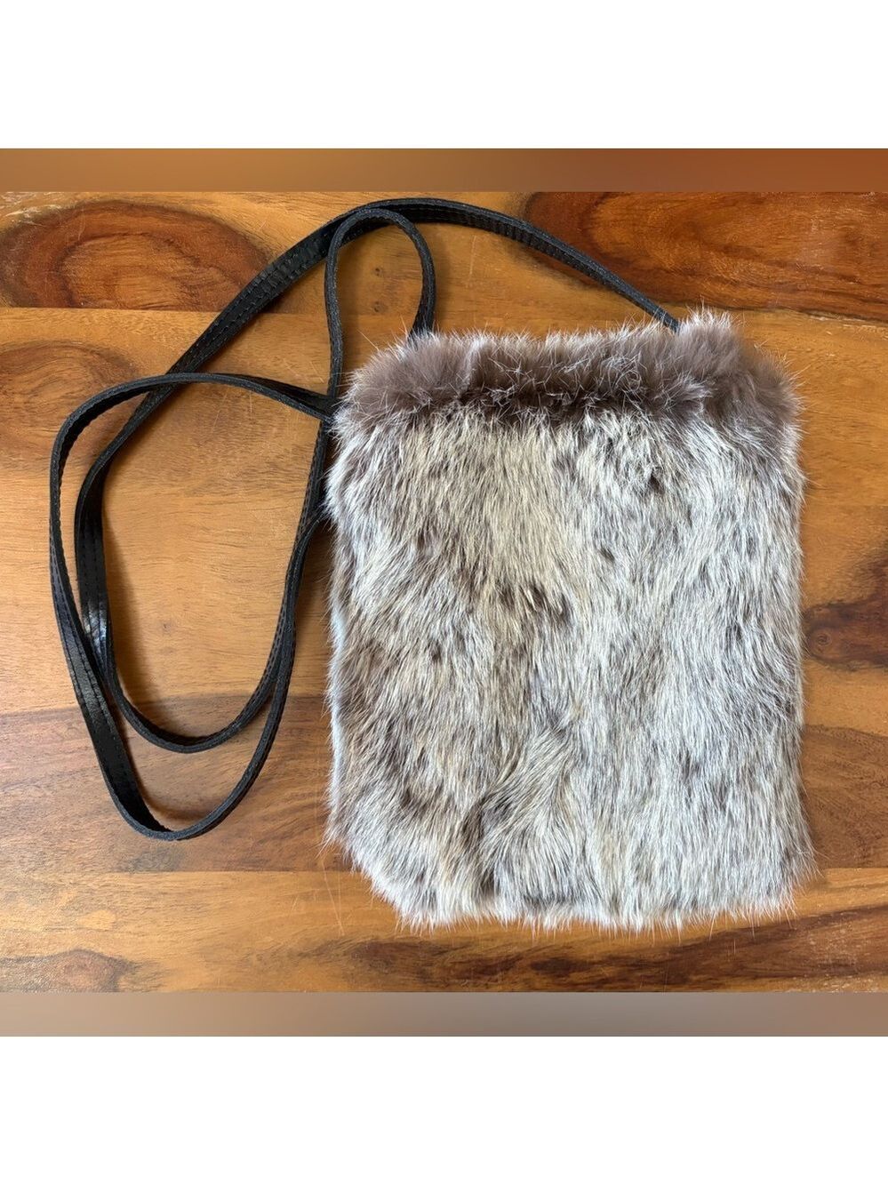 A.BROD Rabbit Fur Crossbody Bag - Picture 2 of 4